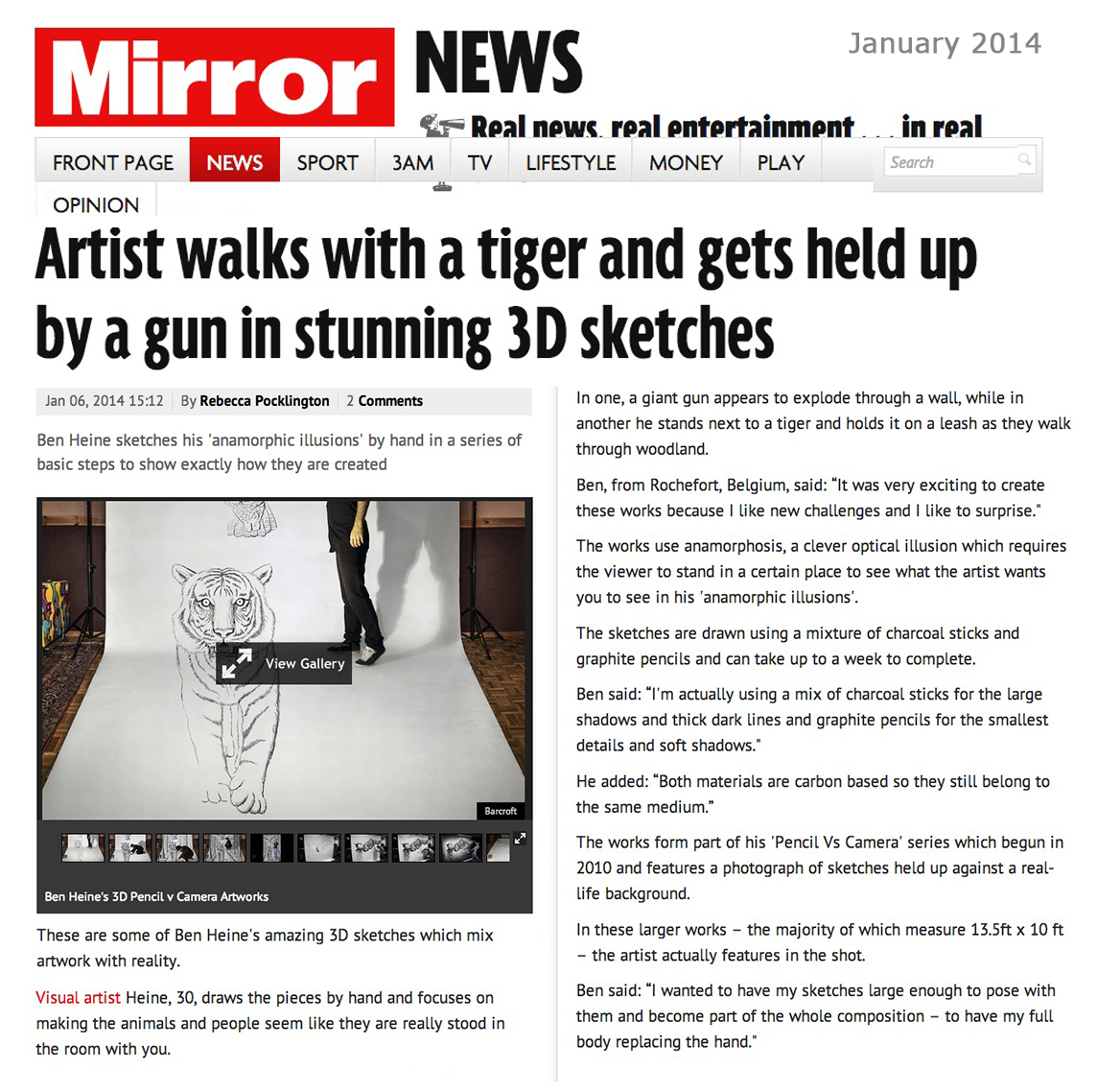 Writing newspaper articles online